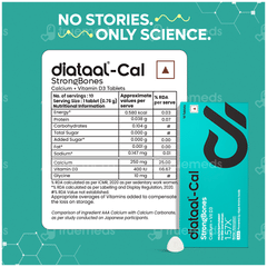Diataal Cal Strongbones Calcium Vit D3 Active Absorbable Calcium Strong Bones Tablets 10