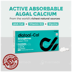 Diataal Cal Strongbones Calcium Vit D3 Active Absorbable Calcium Strong Bones Tablets 10