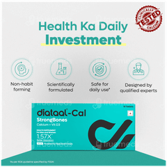 Diataal Cal Strongbones Calcium Vit D3 Active Absorbable Calcium Strong Bones Tablets 10