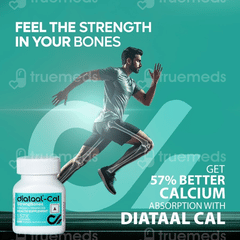 Diataal Cal Strongbones Calcium Vit D3 Active Absorbable Calcium Strong Bones Tablet 30