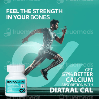 Diataal Cal Strongbones Calcium Vit D3 Active Absorbable Calcium Strong Bones Tablet 30