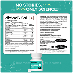 Diataal Cal Strongbones Calcium Vit D3 Active Absorbable Calcium Strong Bones Tablet 30