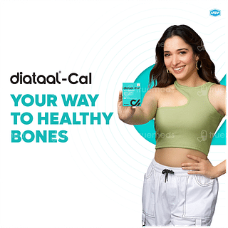 Diataal Cal Strongbones Calcium With Vit D3 Active Absorbable Calcium Strong Bones 30 Tablets Bottle