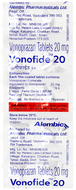 Vonofide 20 Tablet 10