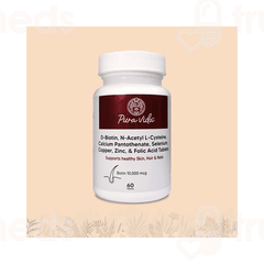 Pura Vida Biotin 10000mcg Tablet 60