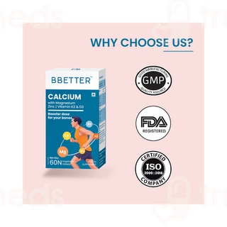 Bbetter Calcium With Magnesium Zinc Vitamin K2 & D3 Tablet 60
