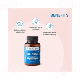 Bbetter Calcium With Magnesium Zinc Vitamin K2 & D3 Tablet 60