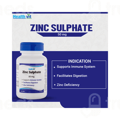 Healthvit Zinc Sulphate 50mg Tablet 60
