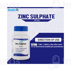 Healthvit Zinc Sulphate 50mg Tablet 60