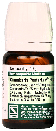 Dr Willmar Schwabe Cinnabaris Pentarkan Ptk 31 Tablet 20Gm
