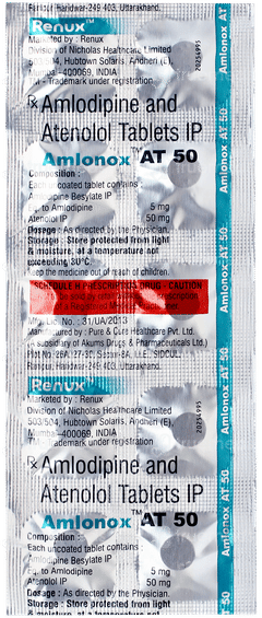 Amlonox At 50 Tablet 10 Amlonox At 50 Tablet 10