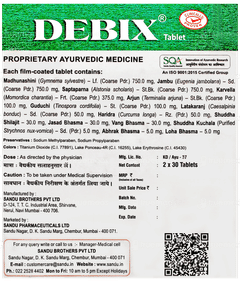 Sandu Debix 2 Pack Of 30 Tablets