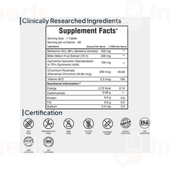 Miduty Berberine 98% Blood Sugar Control Tablet 60