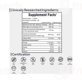 Miduty Berberine 98% Blood Sugar Control Tablet 60