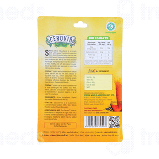 Stevia World Cerovia Natural Sugarless Sweetener Tablet 100
