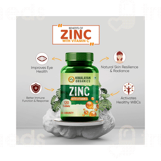 Himalayan Organics Zinc With Vitamin C Tablet 120