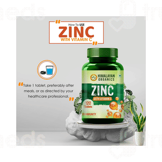 Himalayan Organics Zinc With Vitamin C Tablet 120