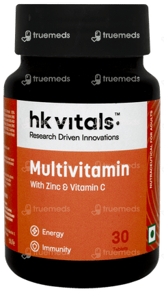 Healthkart Hk Vitals Multivitamin With Zinc & Vitamin C Tablet 30 Healthkart Hk Vitals Multivitamin With Zinc & Vitamin C Tablet 30