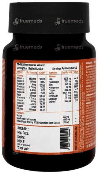 Healthkart Hk Vitals Multivitamin With Zinc & Vitamin C Tablet 30