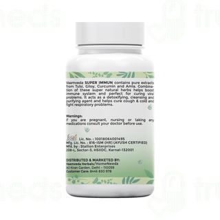 Vaamveda Tulsi Giloy & Amla Super Immun Vegetable Tablet 120