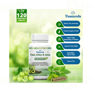 Vaamveda Tulsi Giloy & Amla Super Immun Vegetable Tablet 120