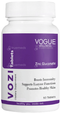 Vogue Wellness Vozi Zinc Gluconate Tablet 60