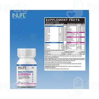 Inlife Multivitamin And Multiminerals With Pre & Probiotics Tablet 60