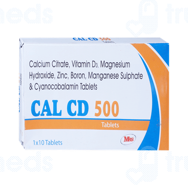 Cal Cd 500 Tablet 10 - Uses, Side Effects, Dosage, Price | Truemeds