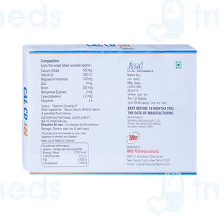 Cal Cd 500 Tablet 10