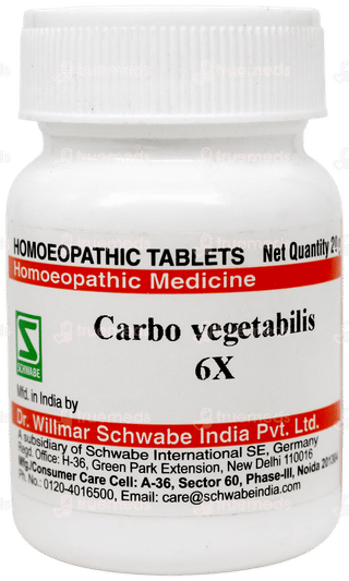 Dr Willmar Schwabe Carbo Vegetabilis 6x Tablet 20gm