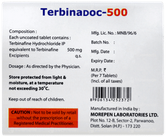 Terbinadoc 500 Tablet 7 Terbinadoc 500 Tablet 7