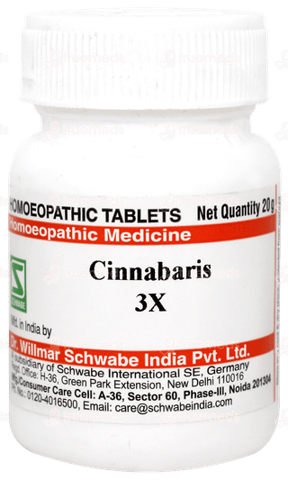 Dr Willmar Schwabe Cinnabaris 3x Tablet 20gm