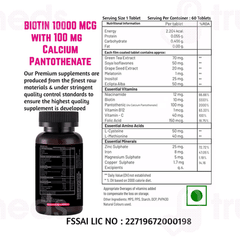 Puraberry Biotin 10000mcg Tablet 60