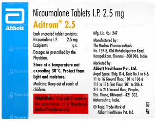 Acitrom 2.5 Tablet 30
