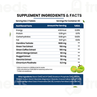 Himalayan Organics L Carnitine 2000mg Vegetarian Tablet 120