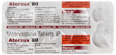 Atorzux 80 Tablet 10 Atorzux 80 Tablet 10
