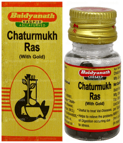 Baidyanath Chaturmukh Ras With Gold Tablet 10