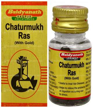 Baidyanath Chaturmukh Ras With Gold Tablet 10
