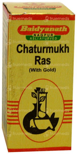 Baidyanath Chaturmukh Ras With Gold Tablet 10