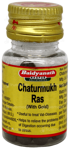 Baidyanath Chaturmukh Ras With Gold Tablet 10