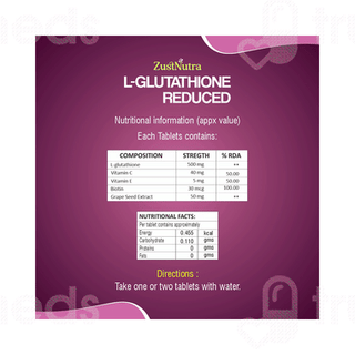 Zustnutra L Glutathione Reduced Tablet 60