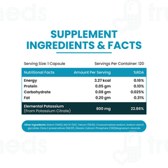 Himalayan Organics Potassium Citrate 800mg Vegetarian Tablet 120