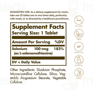 Solgar Yeast Free Selenium 100Mcg Tablet 100