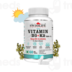 Swisslife Forever Vitamin D3+k2 Mk 7 Veg Tablet 60