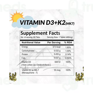 Swisslife Forever Vitamin D3+k2 Mk 7 Veg Tablet 60