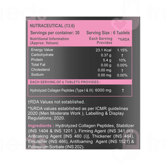 Carbamide Forte Collagenova Hydrolyzed Collagen 6000mg Tablet 180