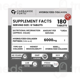 Carbamide Forte Collagenova Hydrolyzed Collagen 6000mg Tablet 180