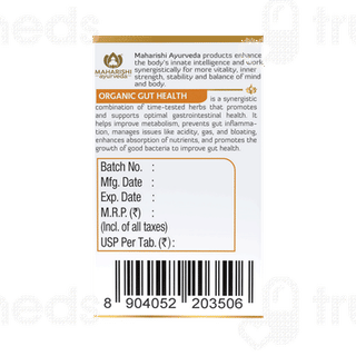 Maharishi Ayurveda Organic Gut Health Tablet 60