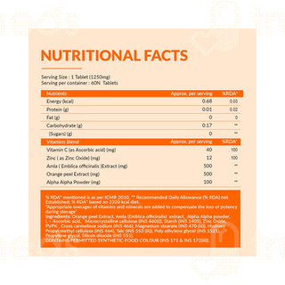 Bbetter Vitamin C + Zinc Vegetarian Tablet 60