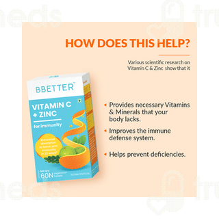 Bbetter Vitamin C + Zinc Vegetarian Tablet 60